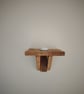 Small mini shelf hand crafted, solid wood, wall mounted, candle display