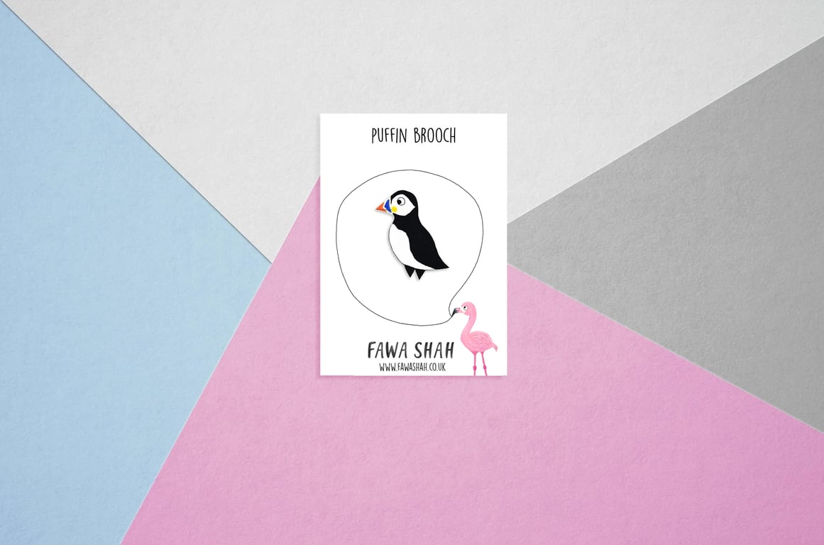 Puffin Brooch - Handmade