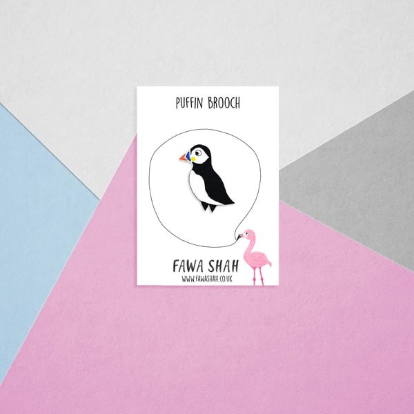 Puffin Brooch - Handmade