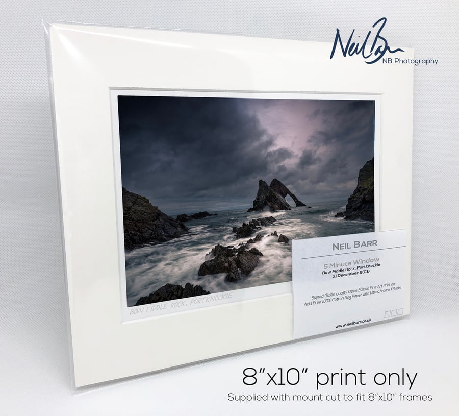 Bow Fiddle Rock Portknockie Scotland - A5 (10" x 8") Unframed Print