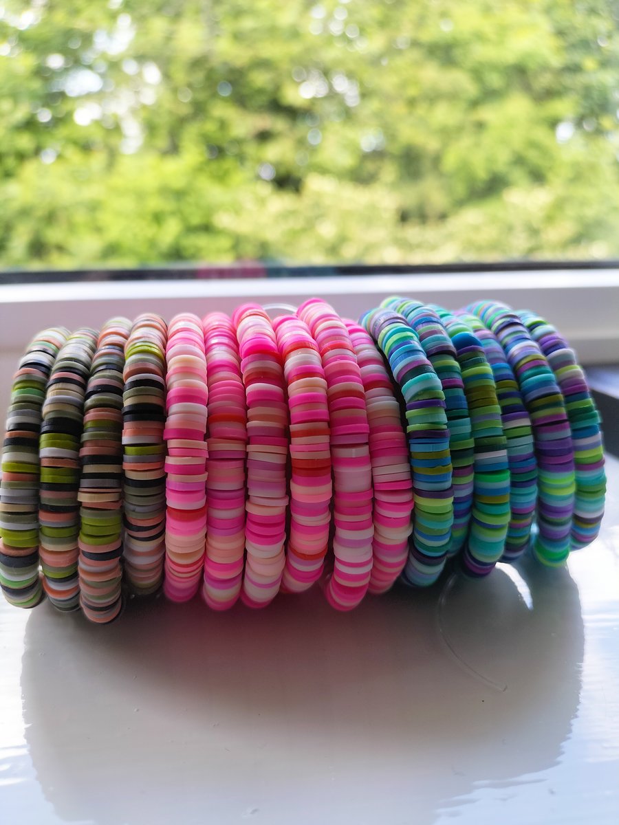 Colourful Polymer Clay Bracelets 