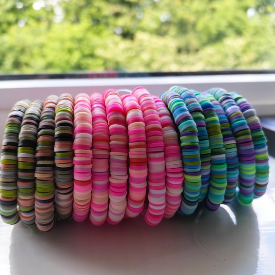 Colourful Polymer Clay Bracelets 