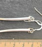 Upcycled fork tine earrings with sterling silver ear hooks - Image 2