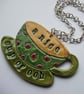 A nice cup of ooh - ceramic teacup necklace - Image 2