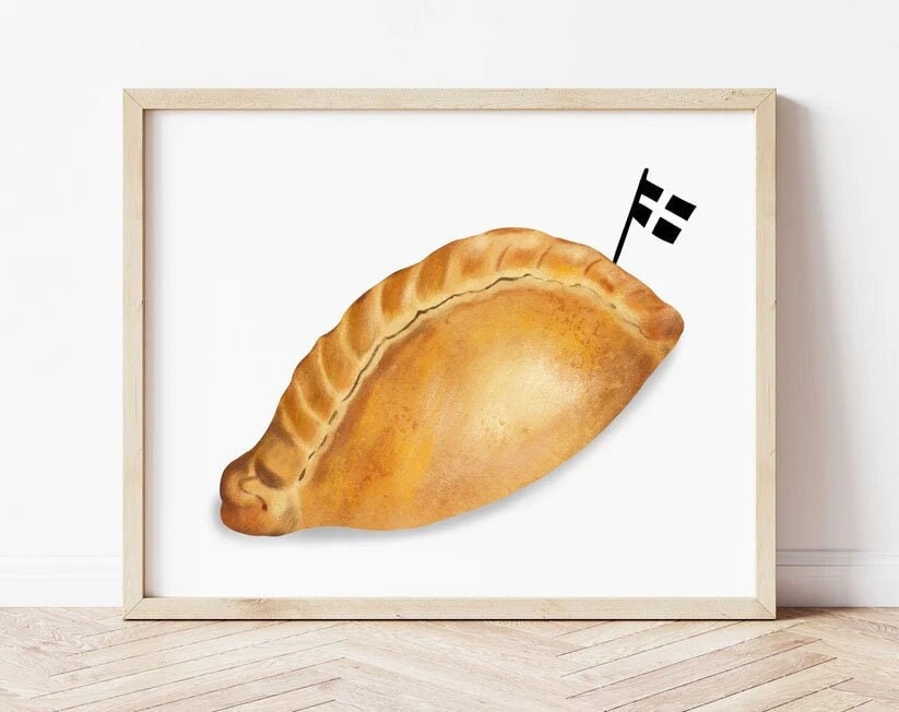 Cornish Pasty Art Print - Cornwall Art