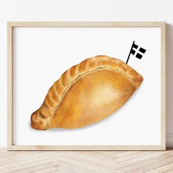 Cornish Pasty Art Print - Cornwall Art