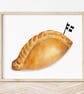 Cornish Pasty Art Print - Cornwall Art - Image 1