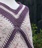 Grape and Pink Marshmallow Crochet Poncho - Design A542 - Image 7