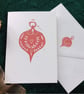 Christmas Card with Bauble Design - Image 1
