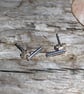 Handmade Sterling Silver Stud Earrings (ERSSSTSK1) - UK Free Post - Image 1