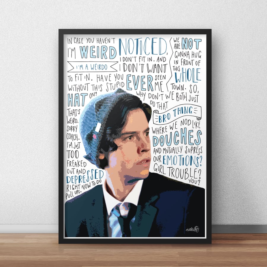 Cole Sprouse INSPIRED Poster, Print with Quotes