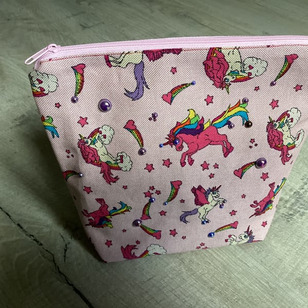 Large Unicorn zipper pouch