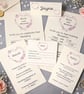 Personalised Evening Wedding Invitation  Lilac Love Heart - Image 3