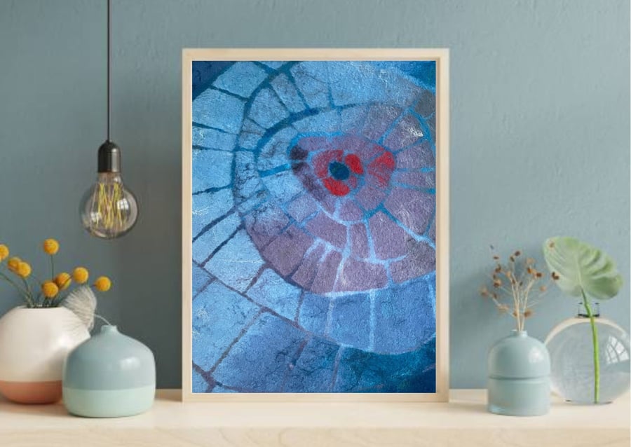 Handmade Item Felt Painting Merino Wool Unique Wall Art Home Decor Fiber Art Wal