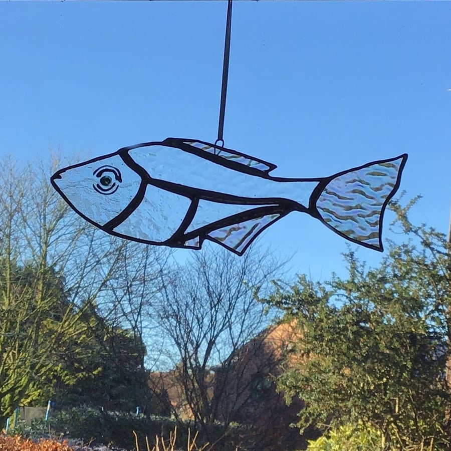 Stained Glass X-Ray Tetra Fish hanging