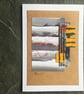 Original artwork, mixed media collage, one of a kind art 10cm x 15cm - Image 1