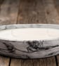 Black & White Marble Effect Eco-Resin Dish With Candle - Image 2