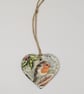 Robin Christmas decoration, clay hanging tree decoration, window decoration  - Image 5