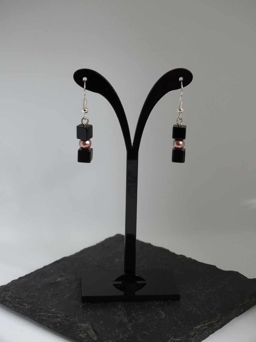 Black & Beige Earrings