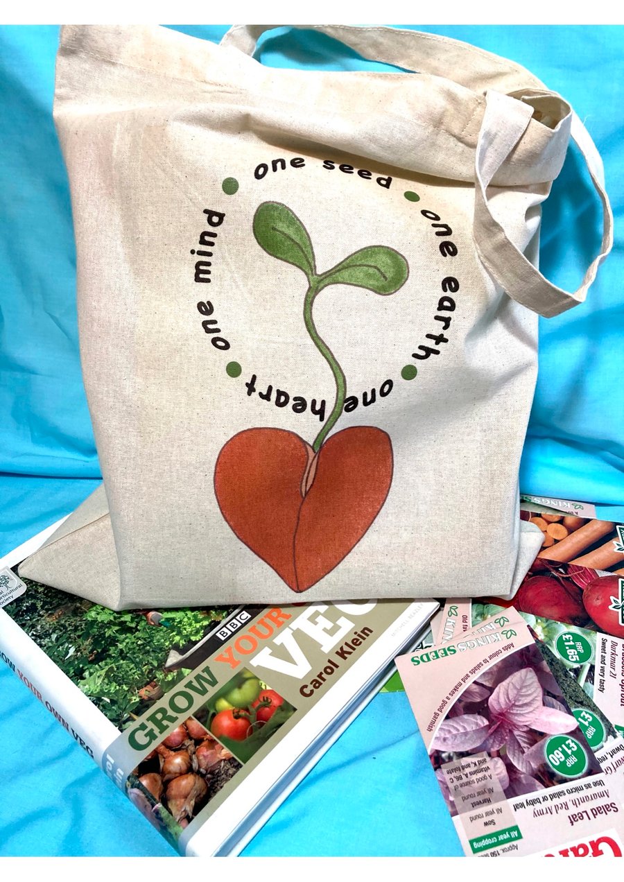One Seed One Life - Natural cotton tote