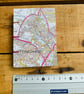 A7 Pocket Sketchbook with Recycled Map Covers and Mixed-Media Pages. Nottingham. - Image 3
