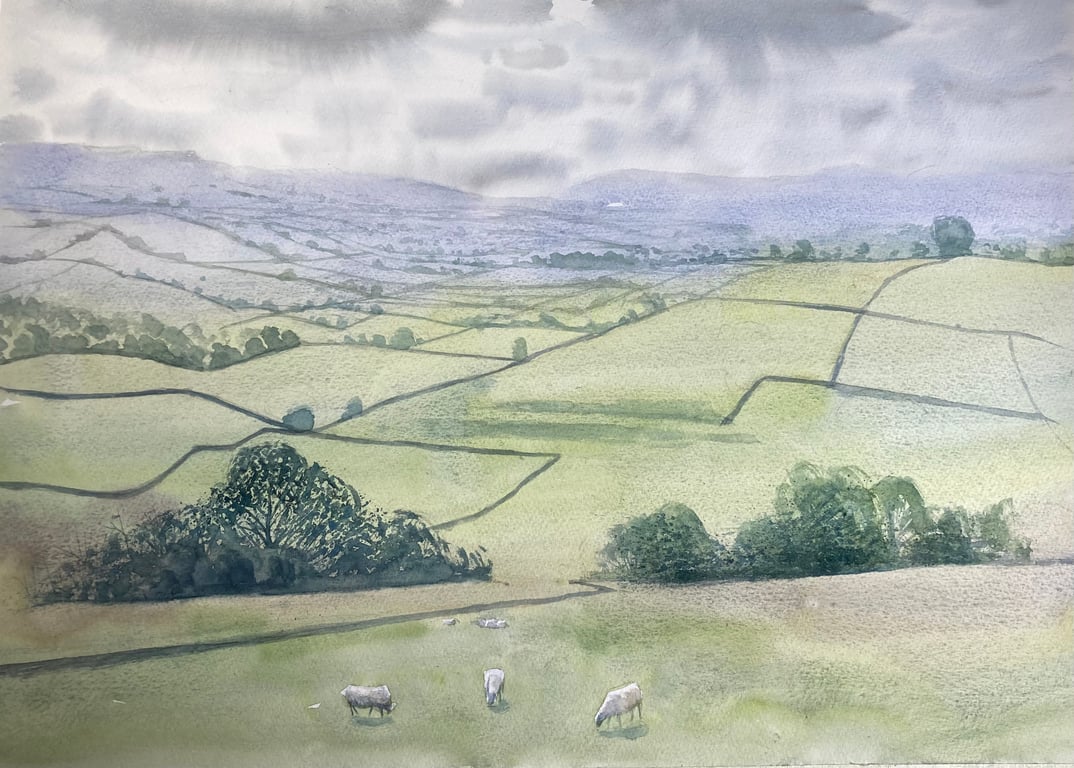 Wensleydale (Original Watercolour Painting) A2 size sheet 16.5” x 23.4” 