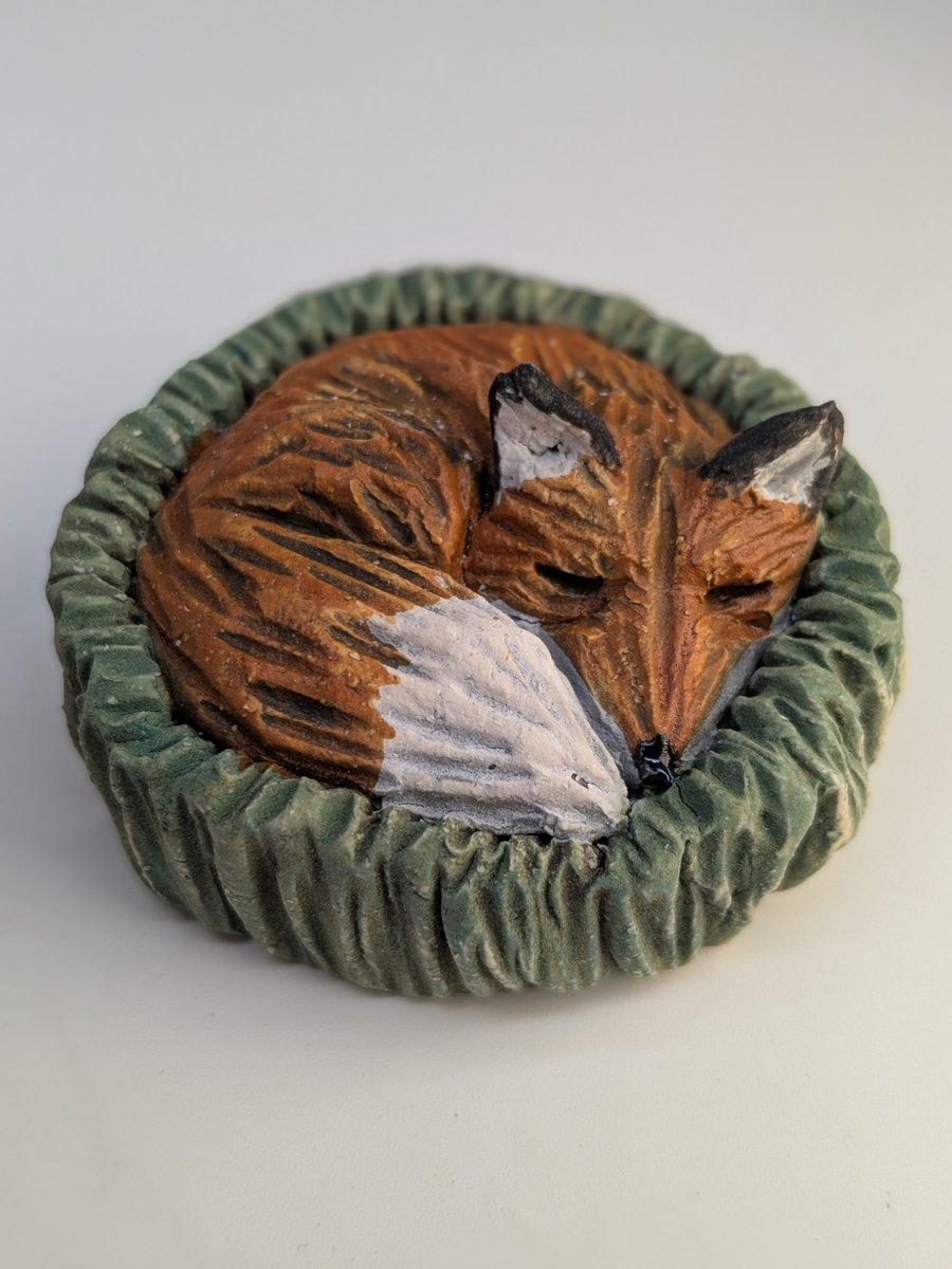 Sleeping Fox Sculpture - 2