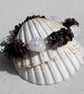 SALE - Red Tigers Eye & Crackled Clear Quartz Gemstone Bracelet "Monarch Dew" - Image 5