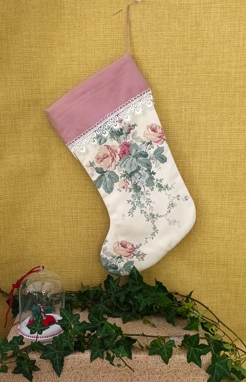Fabric Christmas stockings, Christmas bag, Christmas decor