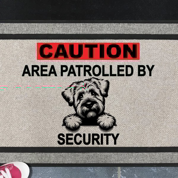 Wheaten Terrier Security Door Mat - All Weather Doormat - 45x70cm 