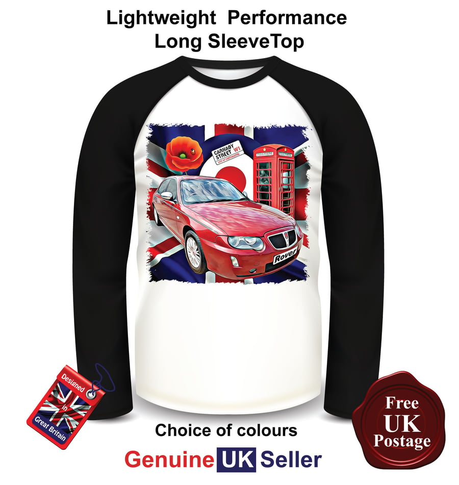 Red Rover 75 Mens T Shirt, Rover 75 Long Sleeve Top, 