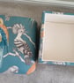 Storage Footstool Aviary Lagoon Fabric Birds Parrots Green Pouffe Botanical  - Image 3