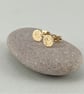 Mini Solid 9ct Gold Hammered Disc Stud Earrings - Image 7