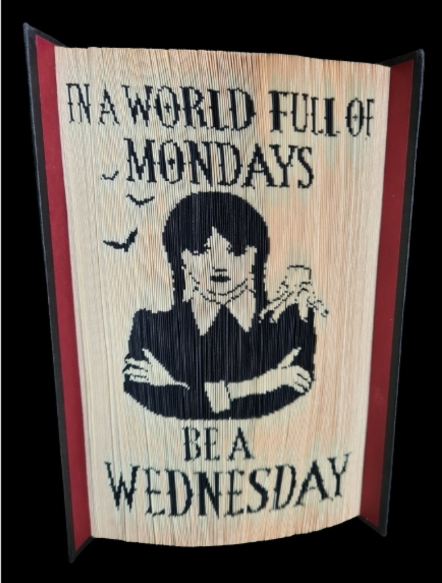 Wednesday Addams book fold