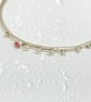 Handmade Silver Stacker Bangle with Tourmaline & Granulation - Image 3