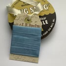 VINTAGE style  ribbon  ( silky seam binding)  Light Blue.  .4yds  ....