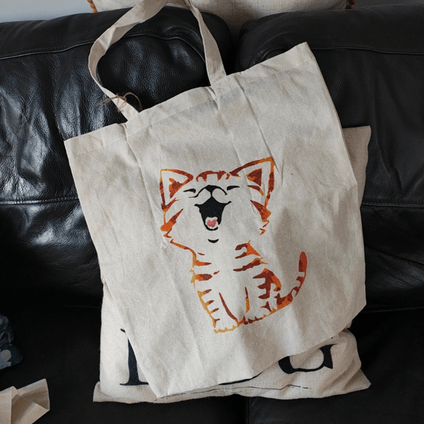 Hand painted tote bag 