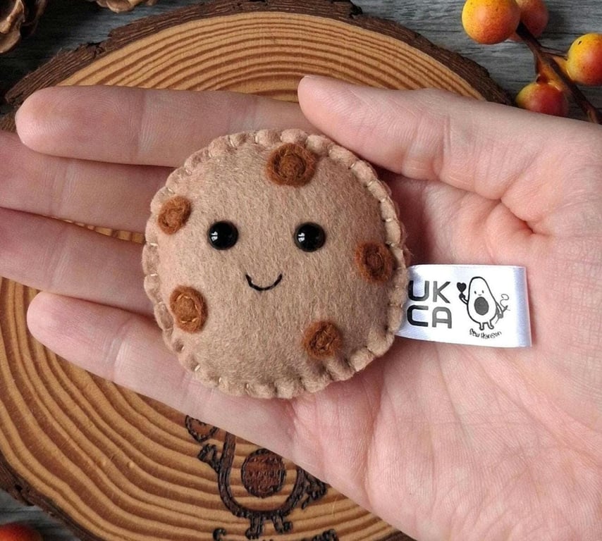 Hand Sewn Felt Cookie Pocket Hug, Letterbox Gift, UKCA Tested