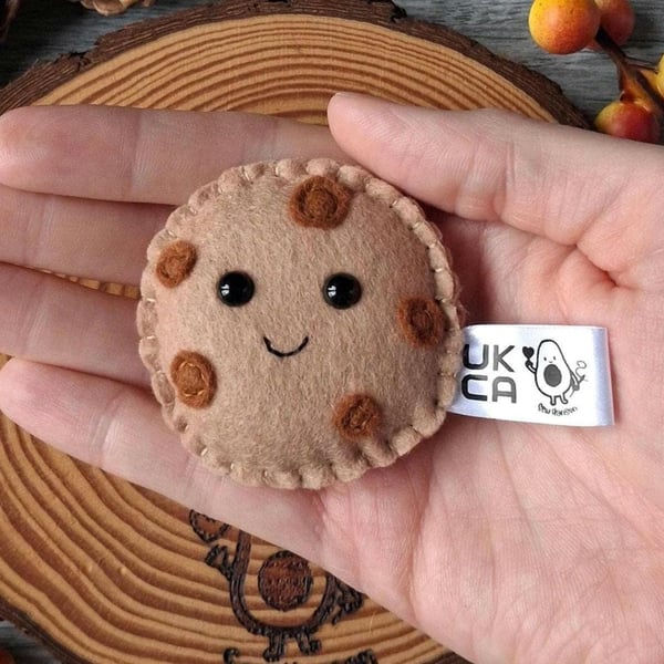Hand Sewn Felt Cookie Pocket Hug, Letterbox Gift, UKCA Tested