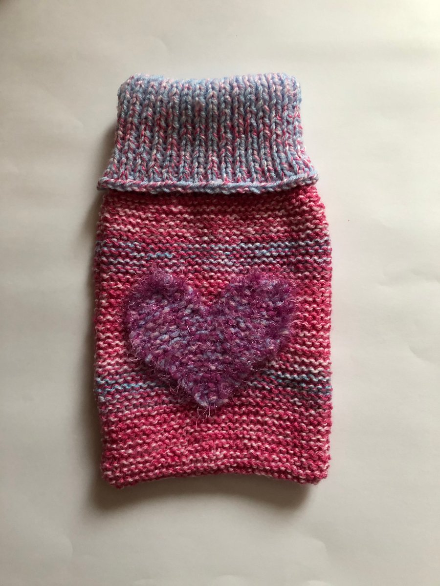 Hand knitted cosy hot water bottle cover Folksy