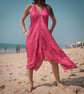 Beautiful Hindu Print Summer Dress Festival Clothing