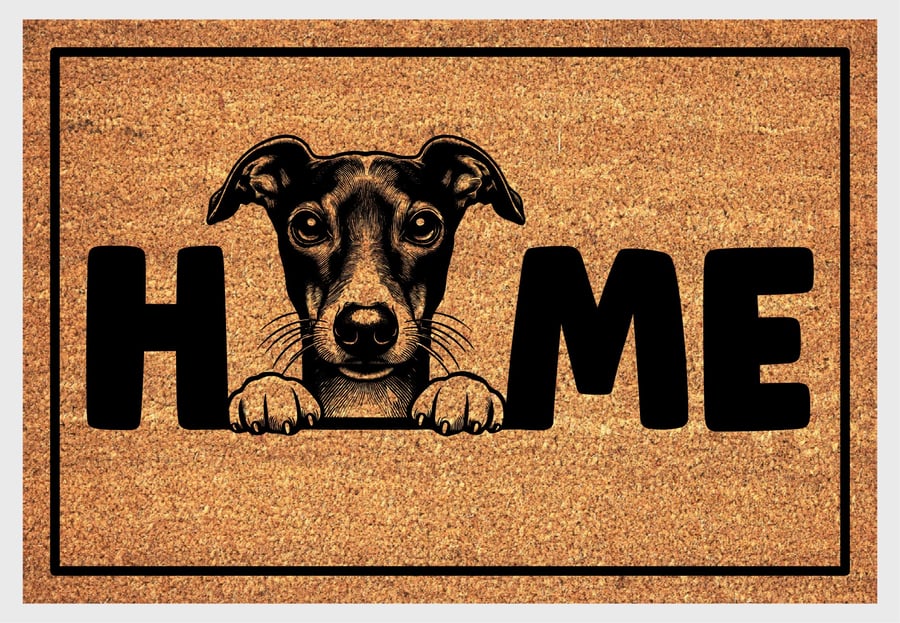 Italian Greyhound Home Door Mat No.3 - Italian Greyhound Dog Doormat - 3 Sizes