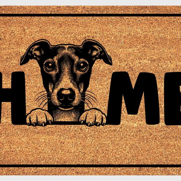 Italian Greyhound Home Door Mat No.3 - Italian Greyhound Dog Doormat - 3 Sizes