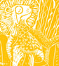 Dan D Lion - original Lino Print - Lion Art - Image 2