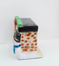 Christmas Fireplace Tea Light Holder – Hand-Painted Ceramic Christmas Decoration - Image 4