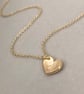 Handmade 9ct solid yellow, rose or white gold heart charm pendant and chain - Image 6