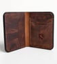 Mahogany Chestnut Full Grain Leather Mini Wallet Compact Bifold Handmade UK - Image 3