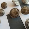 15mm & 22mm Antique Silver Metallic look buttons Light weight