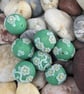 Floral Relief Beads - Polymer Clay - Image 1