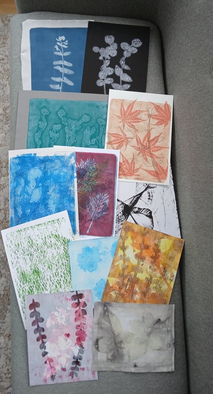 Pack of Miscellaneous Prints: Eco Print, Gelli Prints, Monoprint